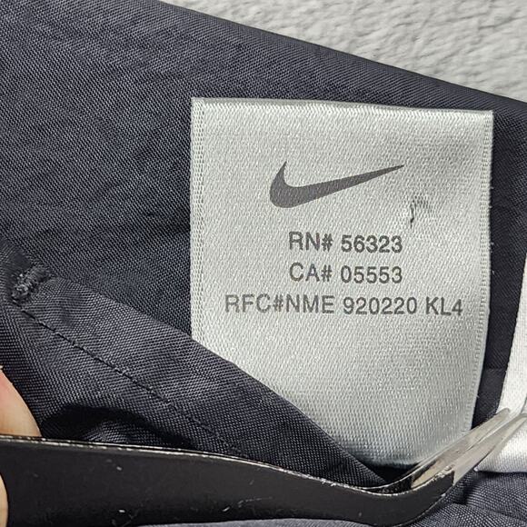 Vintage 90s Nike Jacket Womens S Black Green Reversible Full Zip Windbreaker - Picture 12 of 16